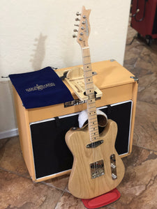 Deluxe Model Safe-T-Stand Professional Guitar Stand With Velvet Logo Carry Bag and Customer Bernie Hamburger Telecaster
